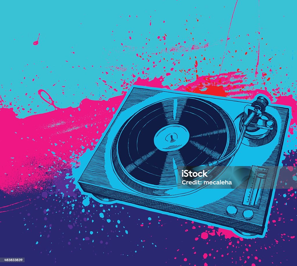 Turntable Ink Art Turntables Design Stock Illustration - Download Image Now - Pattern ...