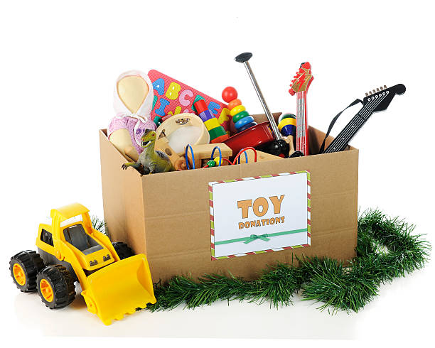 Charity Toys for Christmas stock photo