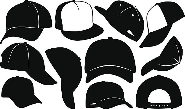 caps - black cap stock illustrations