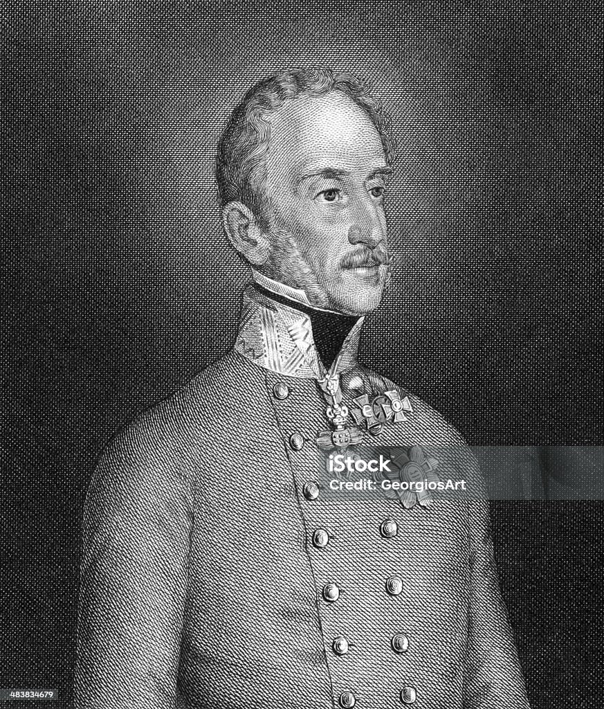 Alfred I, Prince of Windisch-Gratz Alfred I, Prince of Windisch-Gratz (1787-1862) on engraving from 1859. Austrian noble man and military officer. Engraved by unknown artist and published in Meyers Konversations-Lexikon, Germany,1859. Adult stock illustration