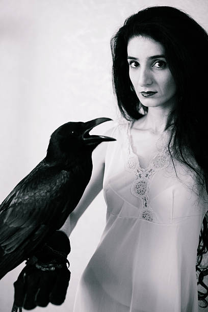 istock feary woman with raven 483835747