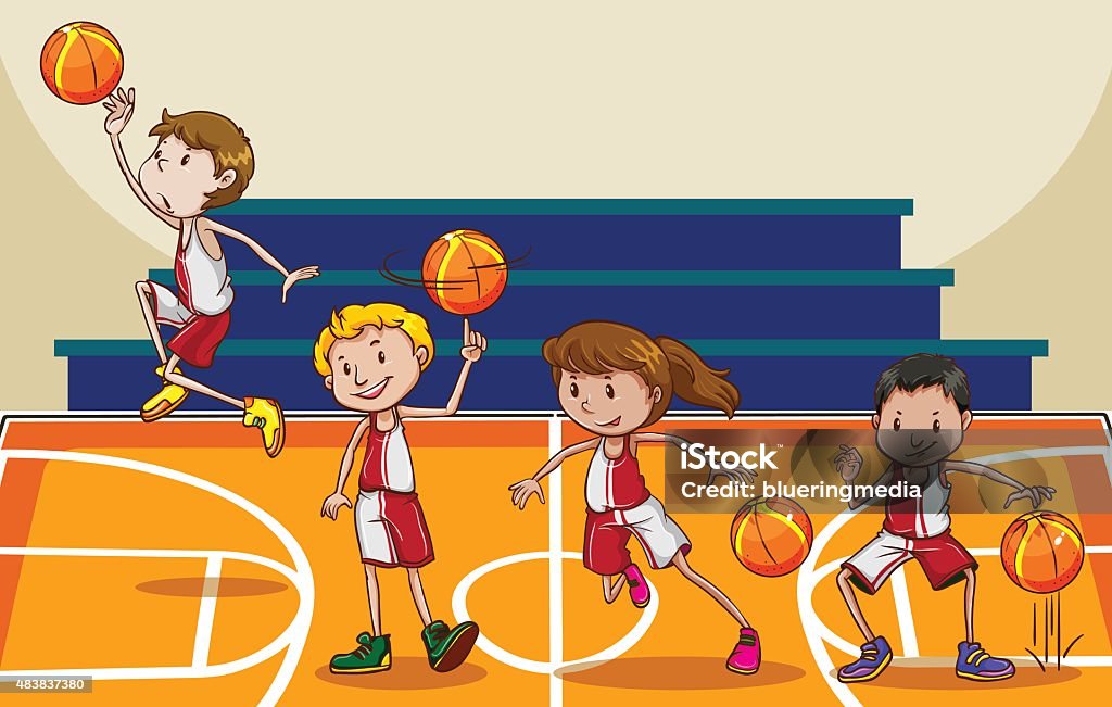 De básquetbol - arte vectorial de 2015 libre de derechos