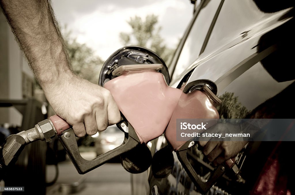 Llenar hasta - Foto de stock de Bomba de combustible libre de derechos