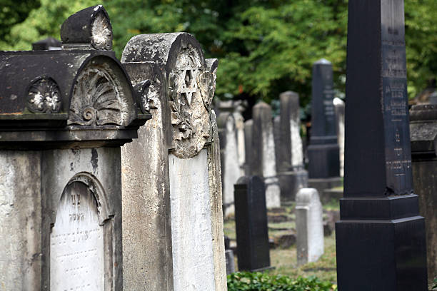 istock Grave stones at an old Jewish cemetery 483837843