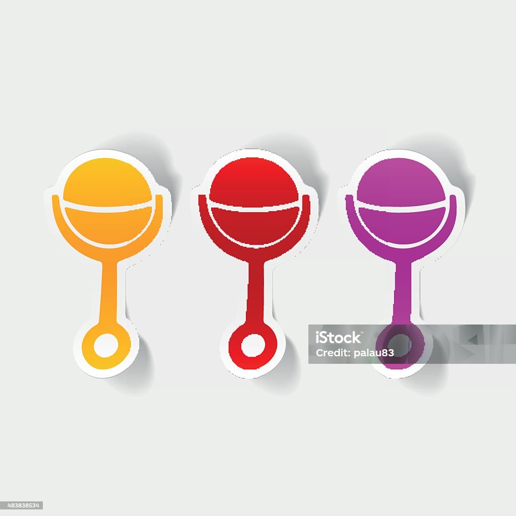 Baby Rattle Element Realistic Design Element Rattle Stock Illustration - Download Image Now ...
