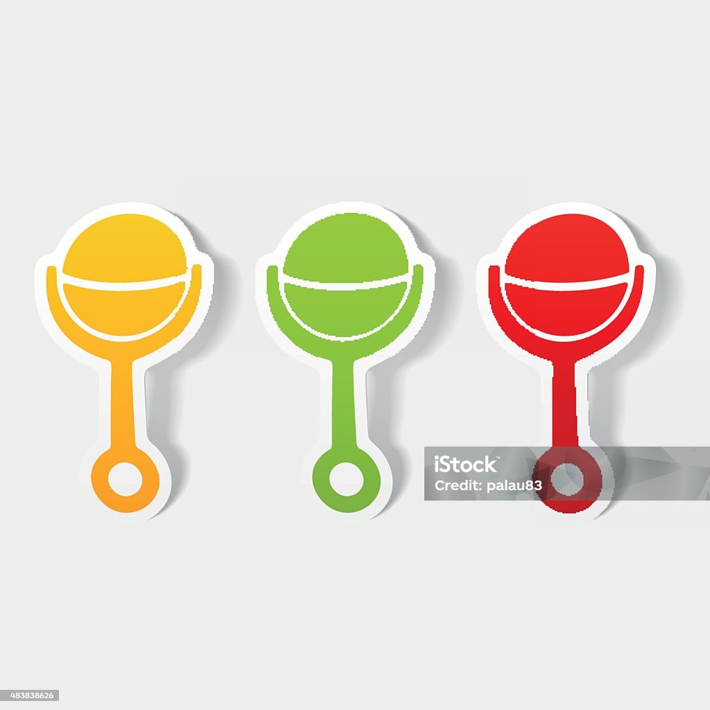 Baby Rattle Element Realistic Design Element Rattle Stock Illustration - Download Image Now ...