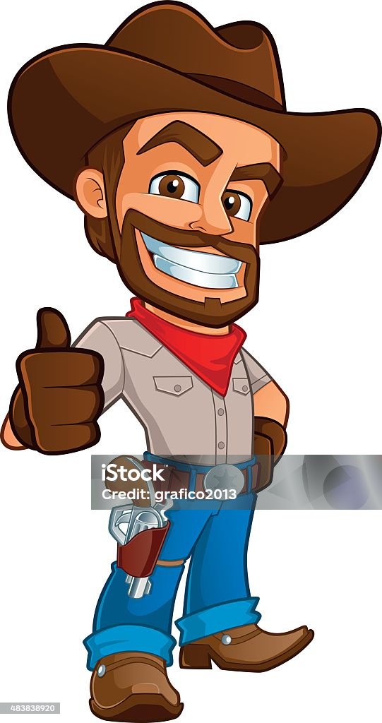 Cowboy Stock Illustration - Download Image Now - Cowboy, Cartoon, Men -  iStock