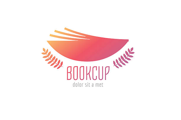 забронируйте cup template logo icon. обратно в школу. образования, университет - compatition stock illustrations