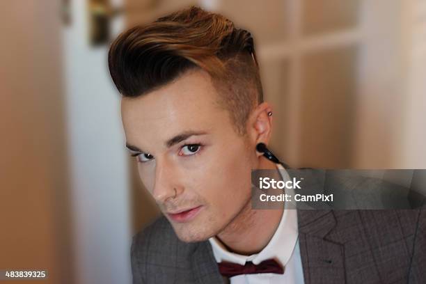 Model Man Stock Photo - Download Image Now - Men, Stud Earring, Adult