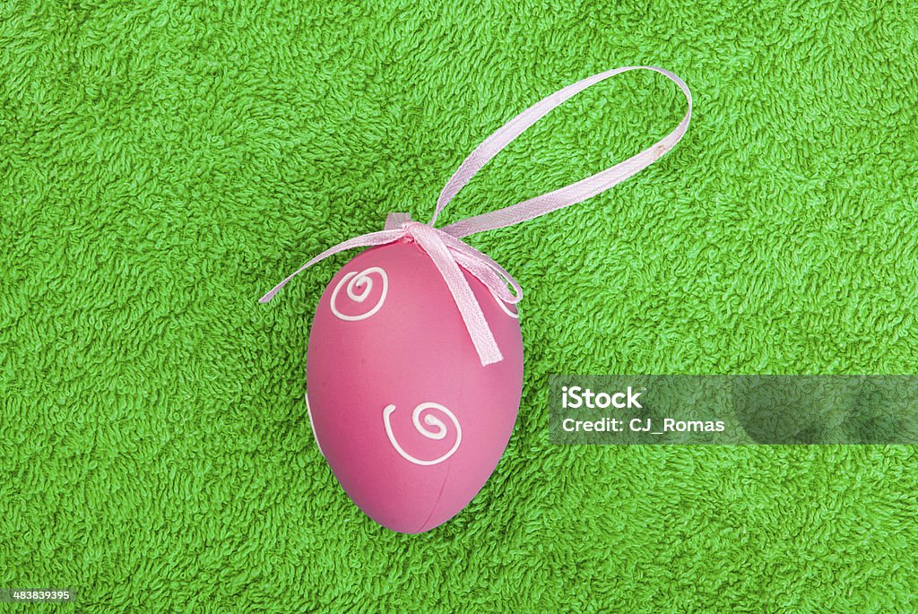 Easter eggs Easter decoration. Background with eggs on Turkish towel with space for text. Animal Egg Stock Photo