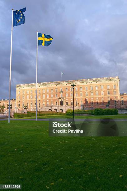 Royal Palace In Stockholm Sweden Europe Evening Sunlight Stock Photo - Download Image Now
