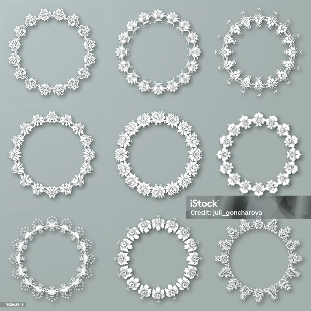 Set Of White Vector Frames Stock Illustration - Download Image Now ...