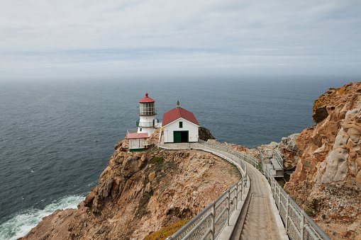 Point Reyes Lighthouse is a lighthouse in the Gulf of the Farallones on Point Reyes in Point Reyes National Seashore, located in Marin County, California, U.S.A.