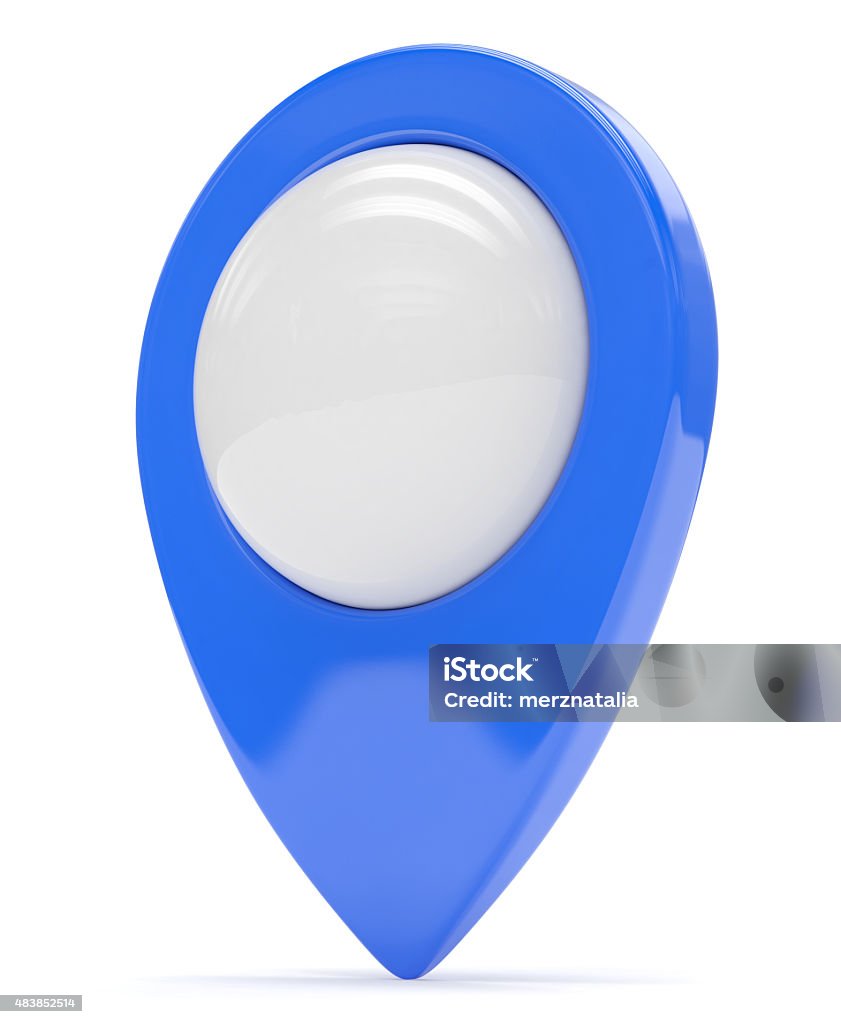 Map Pointer Blue Blue Map Pointer Isolated Stock Photo - Download Image Now - 2015 ...
