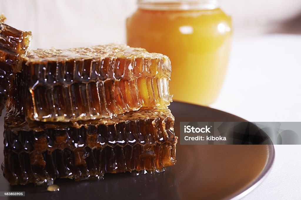 honey comb yellow honeycomb with fresh honey Animal Markings Stock Photo