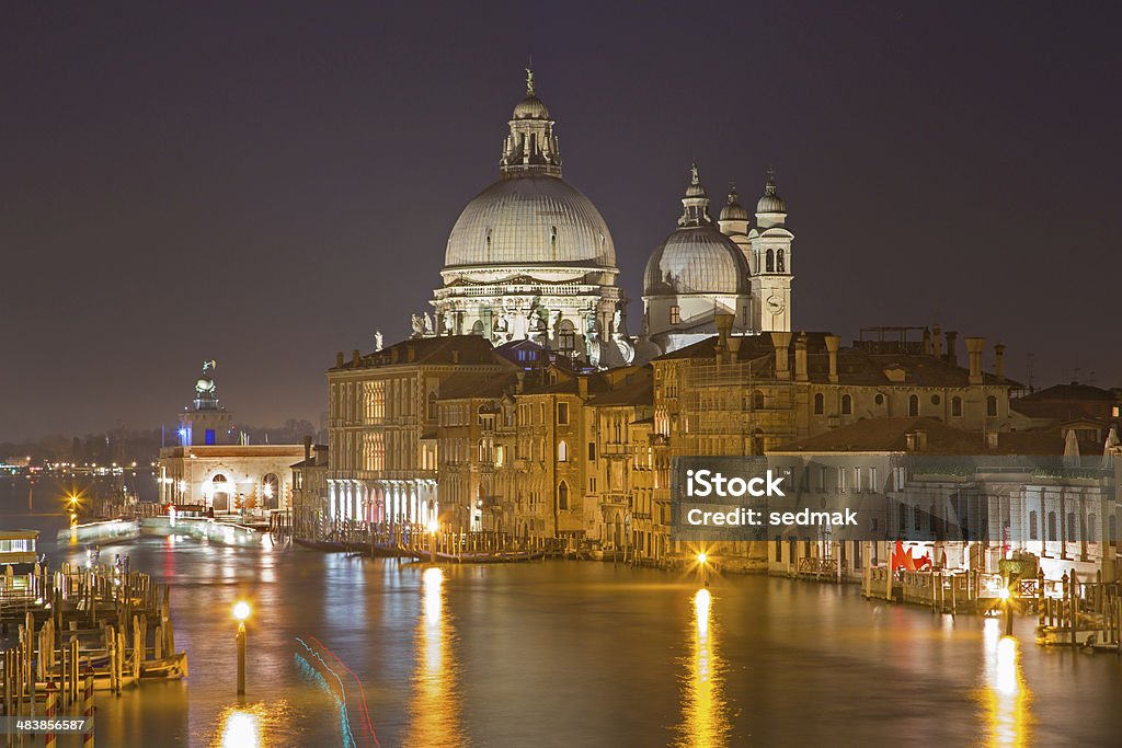 Venezia – Chiesa di Santa Maria della Salute e del Canal Grande - Foto stock royalty-free di Ambientazione esterna