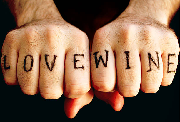 istock Love wine lettering on knuckles 483856760