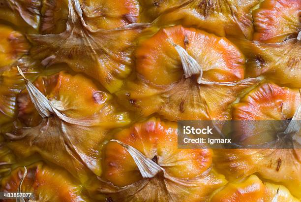 Pineapple Surface Stock Photo - Download Image Now - Backgrounds, Close-up, Colors