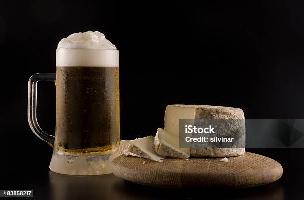 Foaming Beer And Cheese Stock Photo - Download Image Now - Alcohol - Drink, Alcohol Abuse, Amber