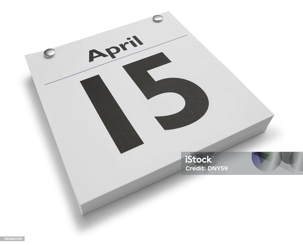 15 de abril - Foto de stock de Calendario libre de derechos