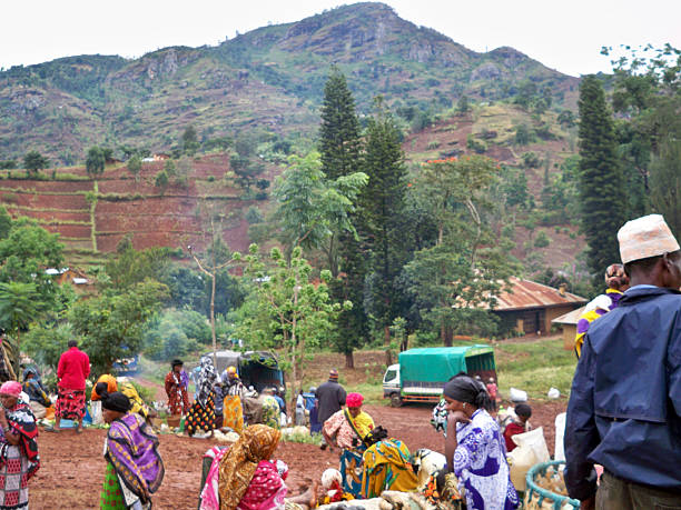 soni village market, tanzânia - adventure african ethnicity rural scene day - fotografias e filmes do acervo