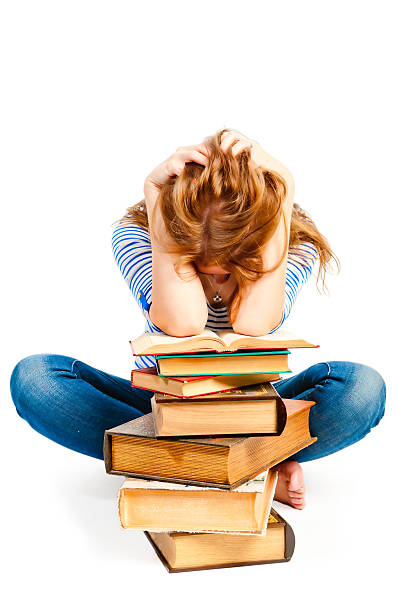 istock girl student in the studio shows fatigue 483860863