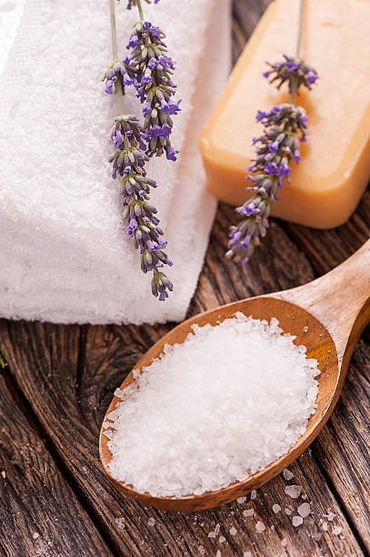 istock Soap with Lavender Flowers 483861258