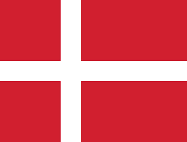 Flag of Denmark vector art illustration