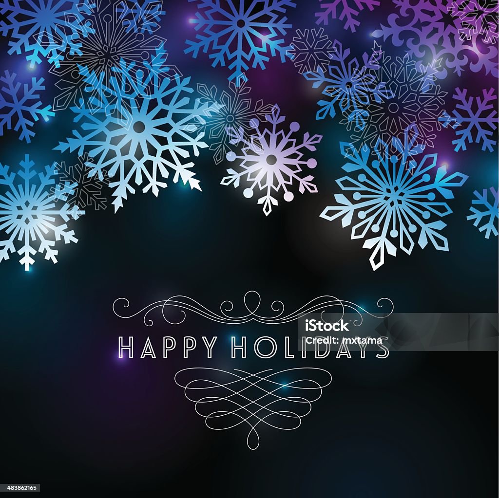 Cartão de Natal Moderna - Royalty-free Floco de Neve arte vetorial