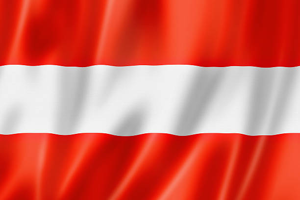 bandeira austríaca - austria flag europe national flag - fotografias e filmes do acervo