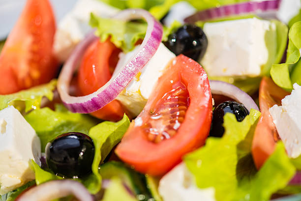 istock Cottage cheese and vegetable salad, close-up 483862836