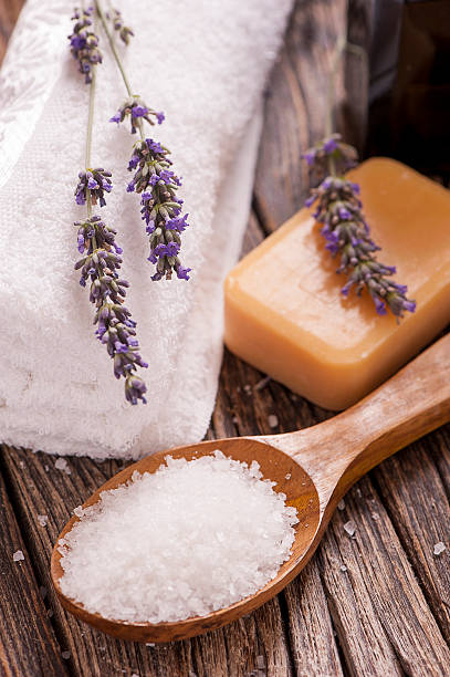 istock Soap with Lavender Flowers 483862886