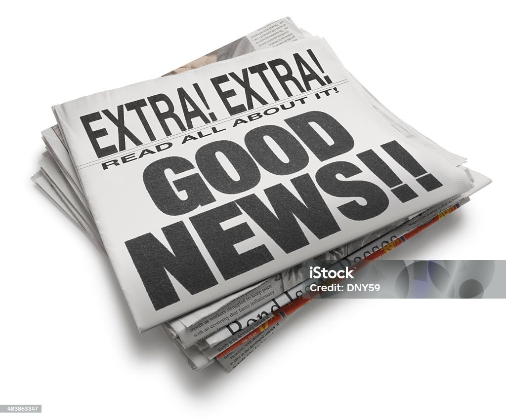 Good News A newspaper with the headline "Good News". Good News Stock Photo