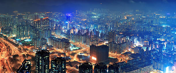 istock Hong Kong aerial night 483869198