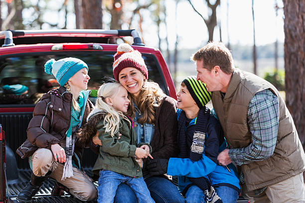istock Family on a wilderness road trip in the fall 483870024