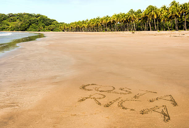 istock XXXL: Costa Rica written on a beautiful beach 483870072