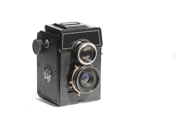 istock Twin-lens mirror Amateur vintage medium format camera 483872438