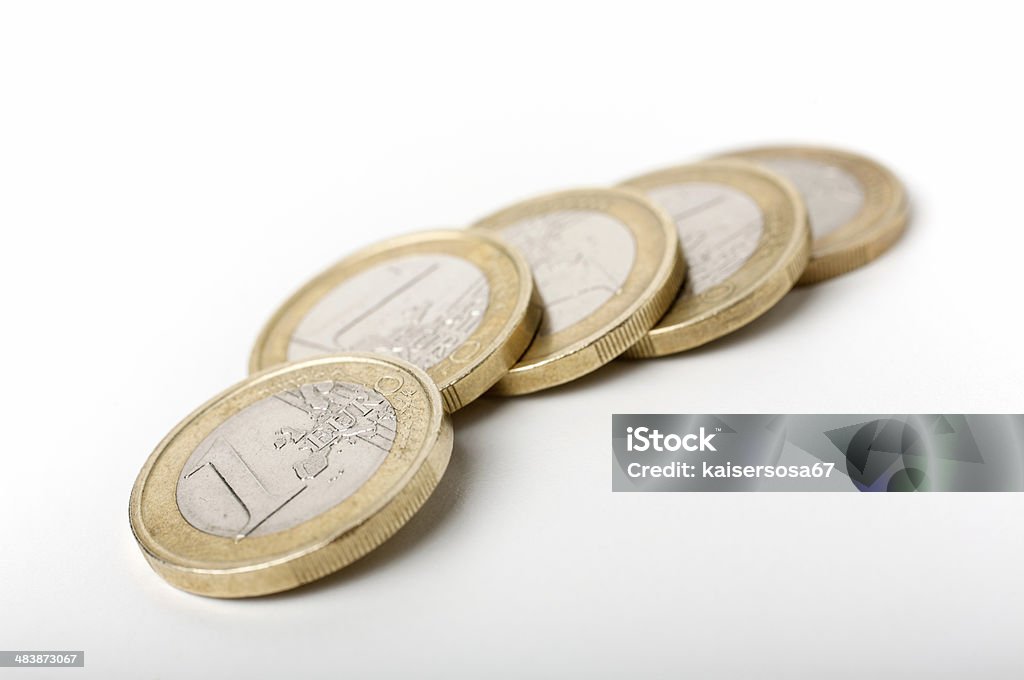 Monety euro - Zbiór zdjęć royalty-free (Moneta)