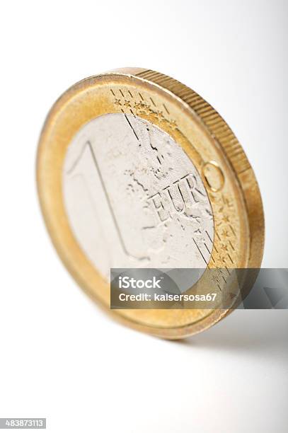 Foto de Moedas De Euro e mais fotos de stock de Branco - Branco, Conceito, Conta Bancária