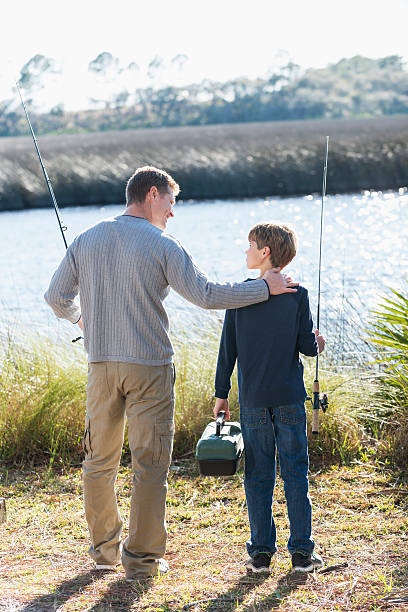 istock Father and son going fishing together 483874730