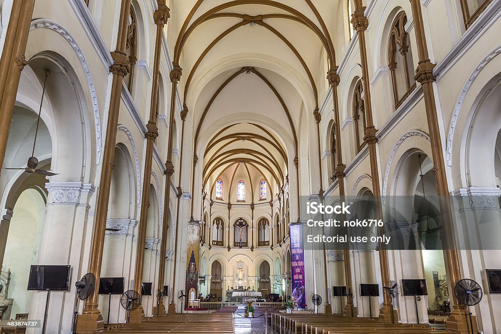 Innenansicht von Saigon Notre-Dame-Basilika - Lizenzfrei Architektur Stock-Foto