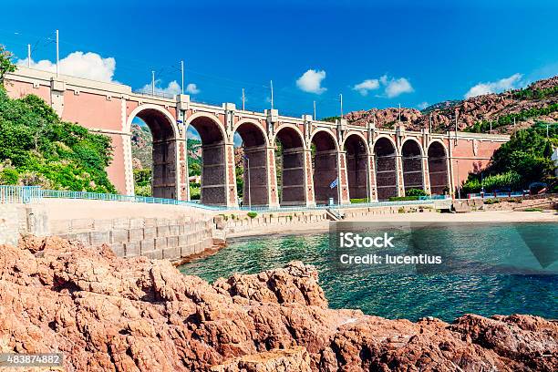 Antheor Viaduct At Frejus Stock Photo - Download Image Now - France, 2015, Beach