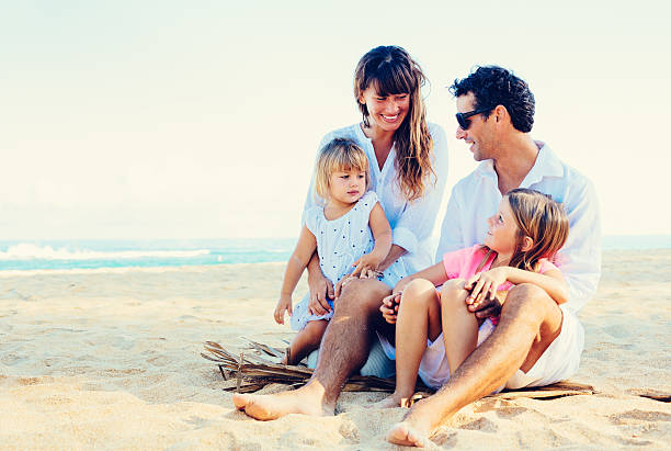 istock Happy Family at the Beach 483875873