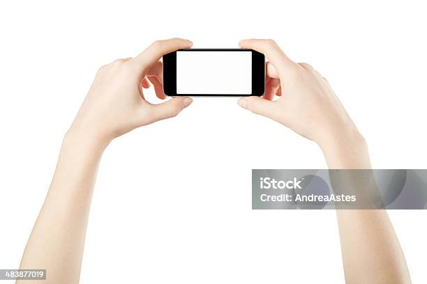 Smartphone In Female Hands Shooting Photo Stock Photo - Download Image Now - Adult, Blank, Camera - Photographic Equipment