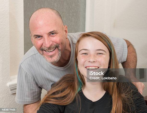 Glückliche Vater Und Tochter Stockfoto und mehr Bilder von Porträt - Porträt, Teenager-Alter, Tochter