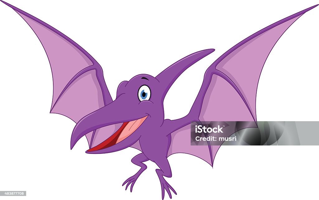 Happy Pterodactyl cartoon Vector Illustration of Happy Pterodactyl cartoon flying  2015 stock vector