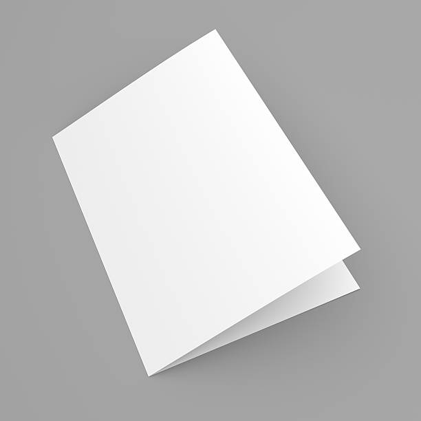 istock Blank folded flyer, booklet, postcard, business card or brochure 483882490
