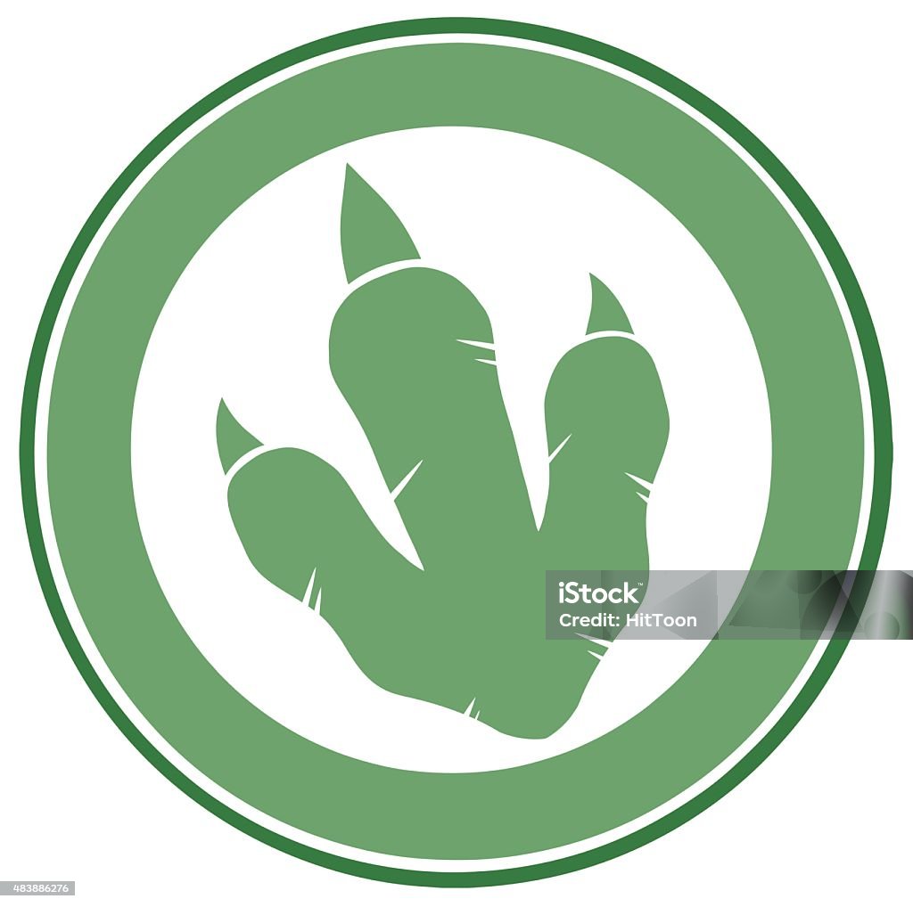 Ilustración de Verde Dinosaurio Pata Imprimir Logotipo En Círculo y más  Vectores Libres de Derechos de 2015 - 2015, Almohadillas - Pata de animal,  Animal - iStock