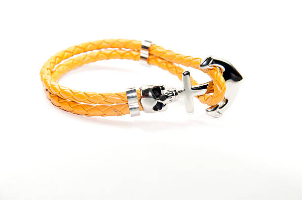 istock leather skull figure men bracelet 483889604