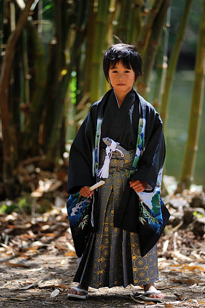 istock Japanese boy in traditional dress 483891220